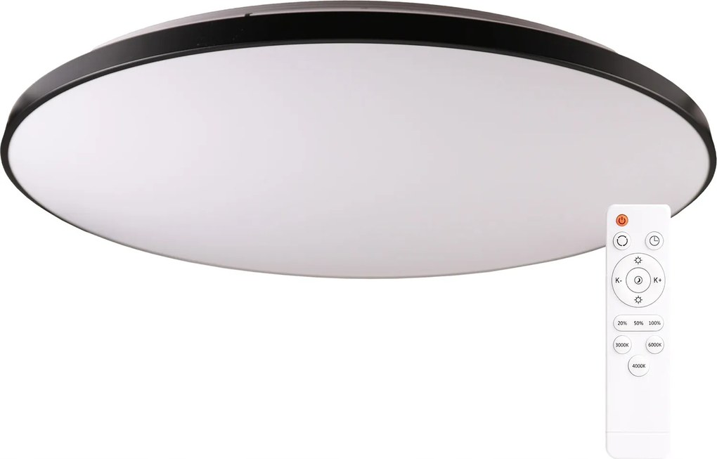 Plafon Led Mennyezeti lámpatest 80W 9200lm Cct Fehér Fekete Távirányító Tompítható