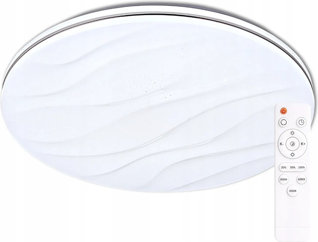 Mennyezeti lámpa Led Plafon Lámpatest Panel 24W 1440lm 38cm Távirányító Desert