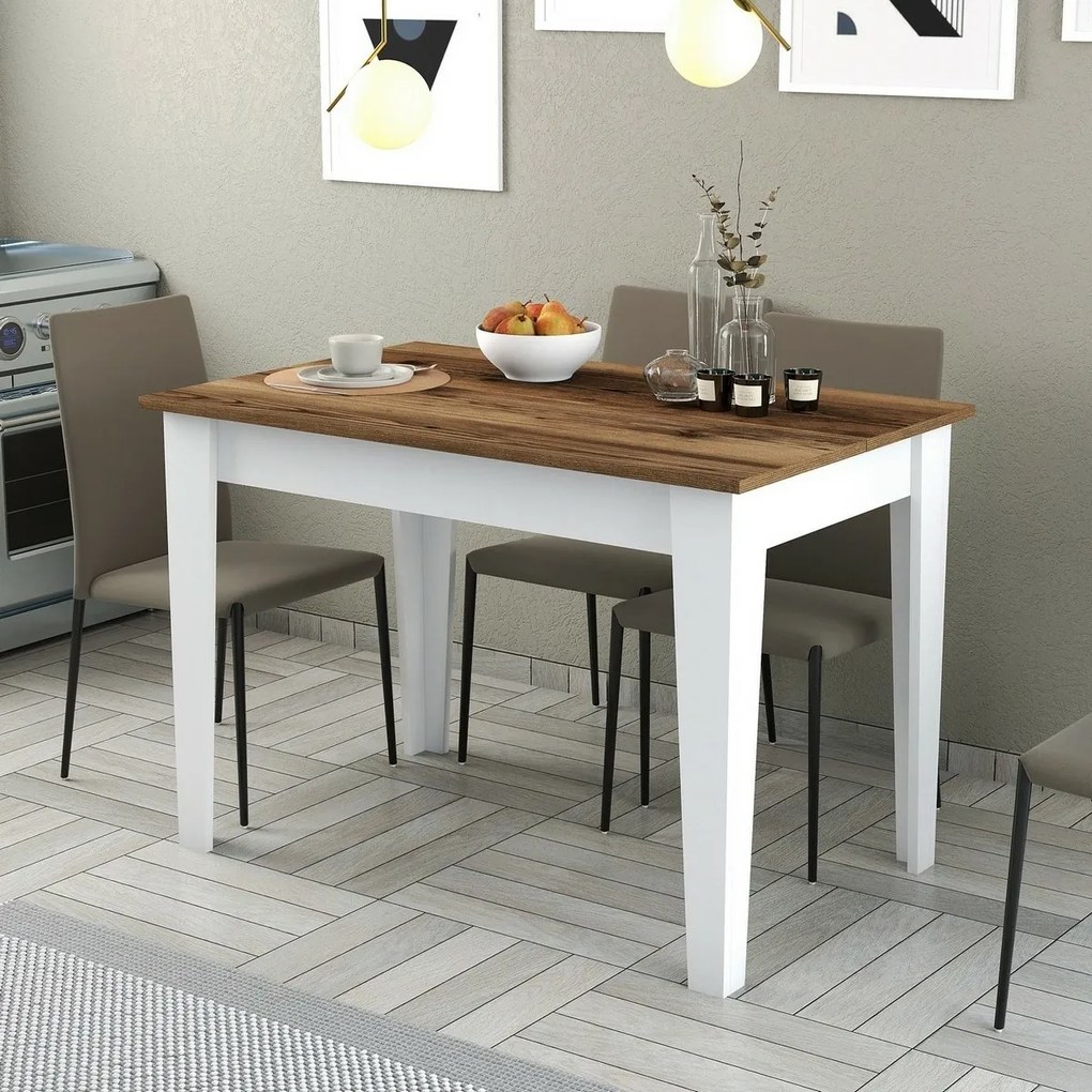 Kiev White and Walnut étkezőasztal
