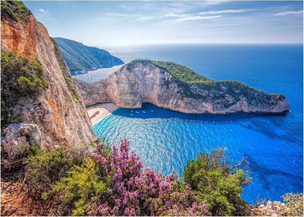 Üveg kép - Navagio strand, Görögország (70x50 cm)