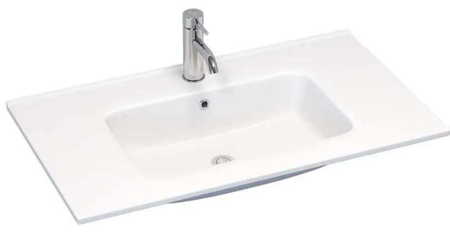 BATH DELUXE 06-080-27-11-00 - Süllyesztett mosdó LILLESNAD 81x46 cm kerámia/fehér