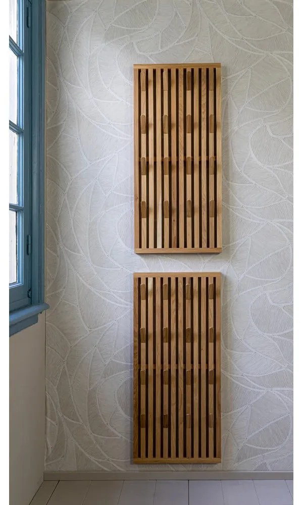 Natúr színű tölgyfa fogas panel 46x100x8 cm Parco – Spinder Design
