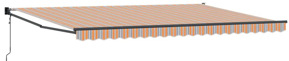 Automatikus Behúzható Napellenző Többszínű Csík 500x300 cm