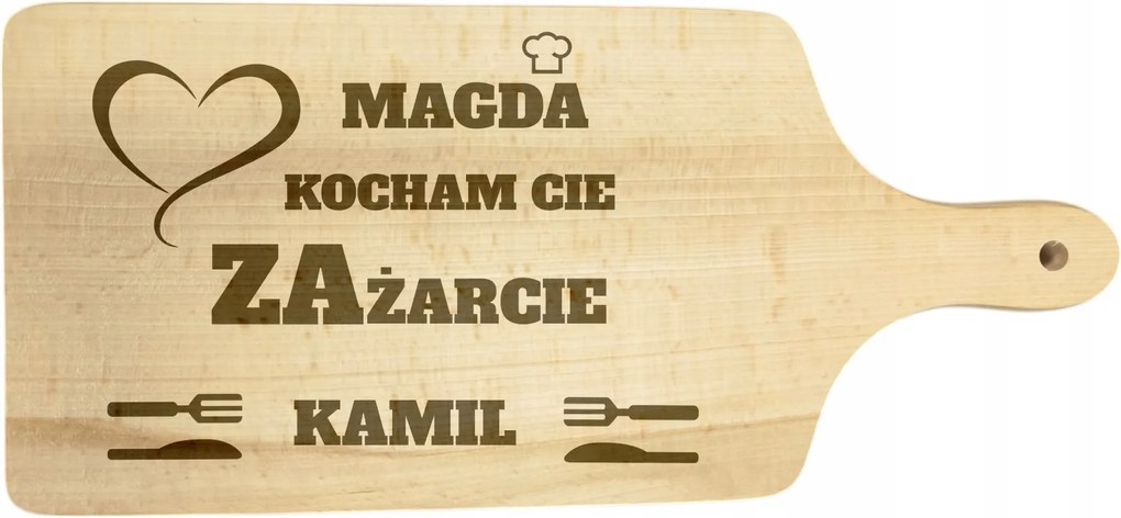 Vágódeszka Személyre szabott Ajándék (Név) Szeretlek