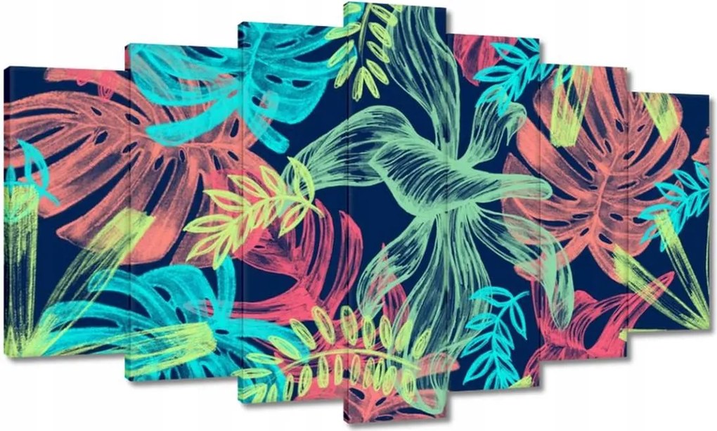 Monster festmények 140x80 Levelek színben