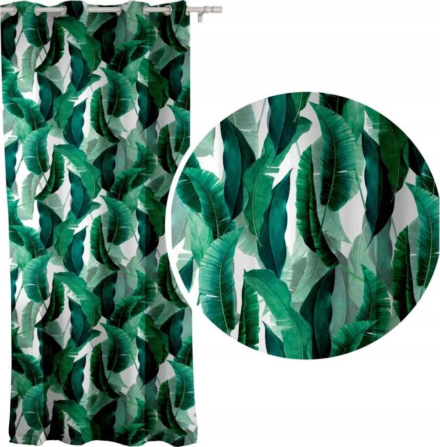 Sötétítő függöny Vastag Velúr Függöny Finom Levelek 140x250 cm