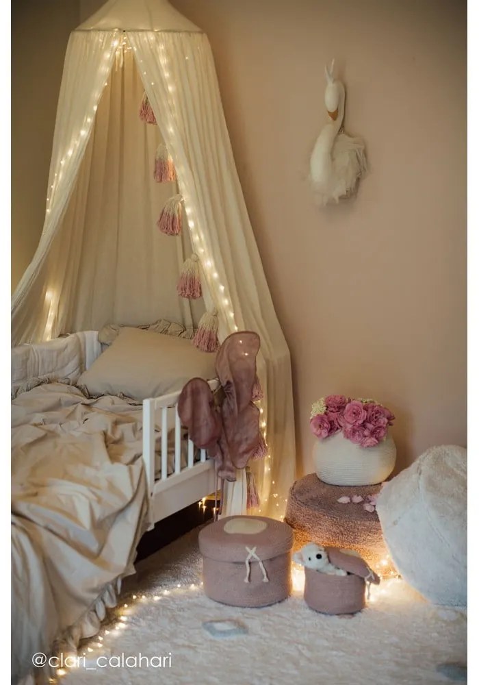 Krémszínű mosható kézi szövésű pamut gyerek szőnyeg 140x200 cm Kim – Lorena Canals