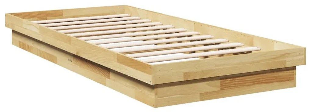 tömör tölgyfa ágykeret matrac nélkül 90x190 cm