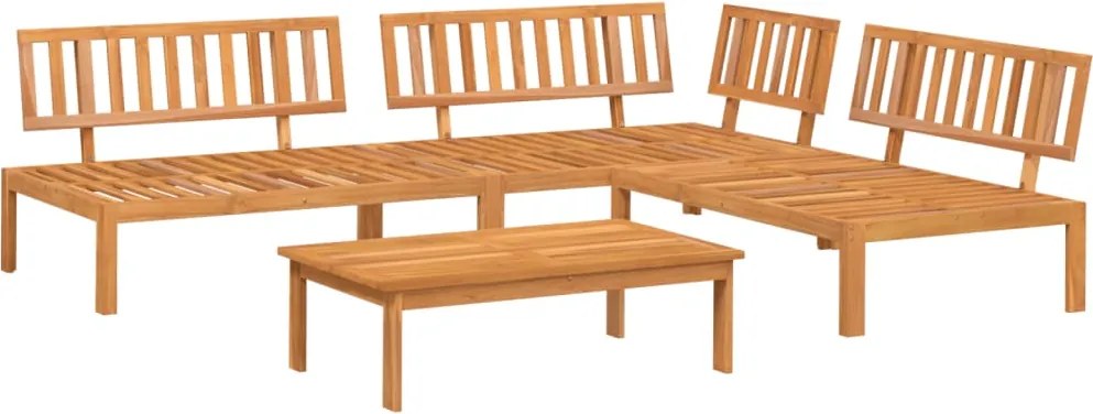 vidaXL 4 részes tömör akácfa kerti raklap ülőgarnitúra