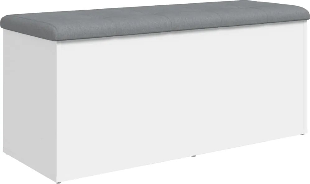 vidaXL fehér, öntött/fából készült tárolópad 102 x 42 x 45 cm