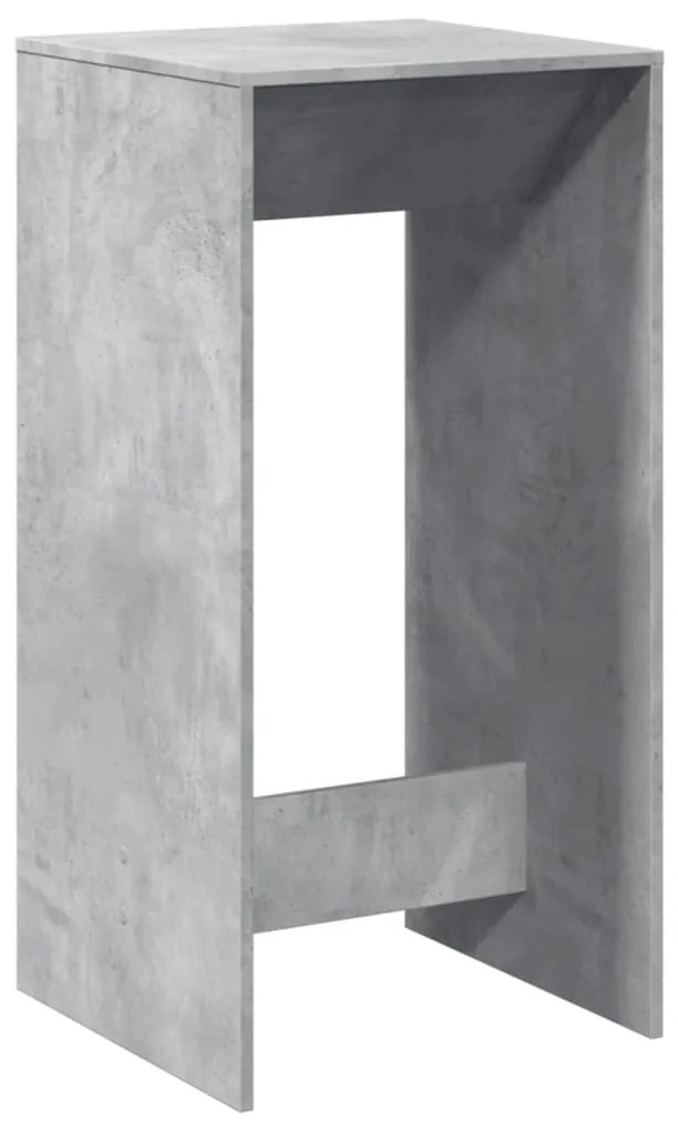 betonszürke szerelt fa bárasztal 51 x 50 x 103,5 cm