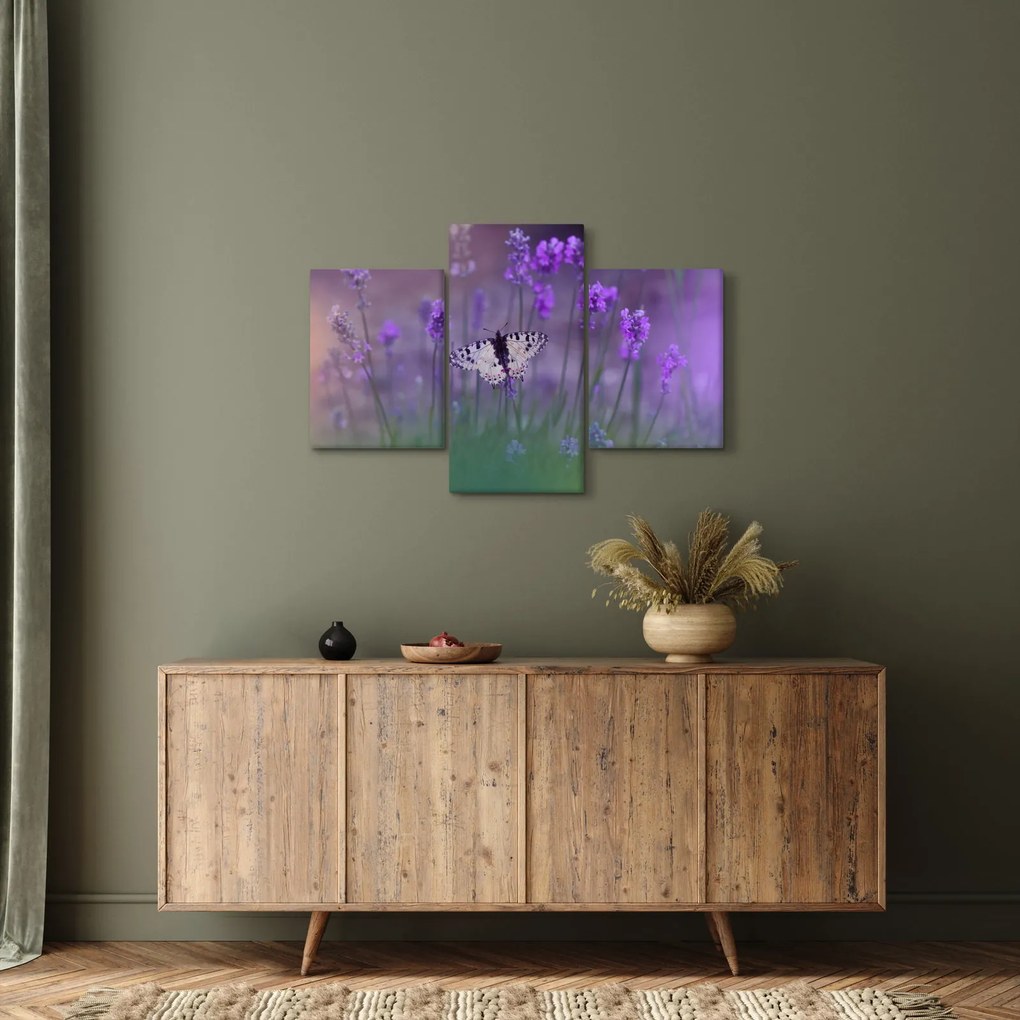 Kép - Pillangó a levendulán (90x60 cm)