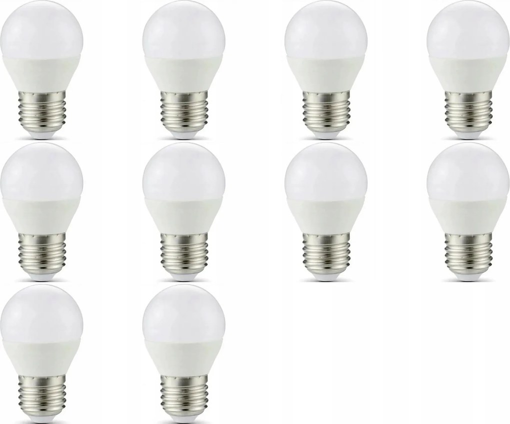 Led izzó Kis Golyó Nagy Menetes E27 5W Fehér Meleg G45 Készlet 10db