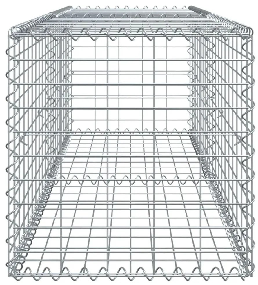 horganyzott vas gabion kosár fedéllel 200 x 50 x 50 cm