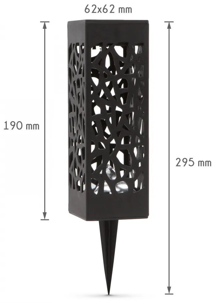 Solar Garden Art Deco Mintázatú Napelemes Solár Lámpa Lámpás