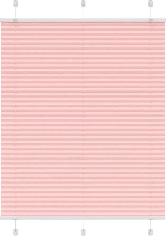 vidaXL pliszírozott redőny rózsaszín 110x150cm szövetszélesség 109,4cm