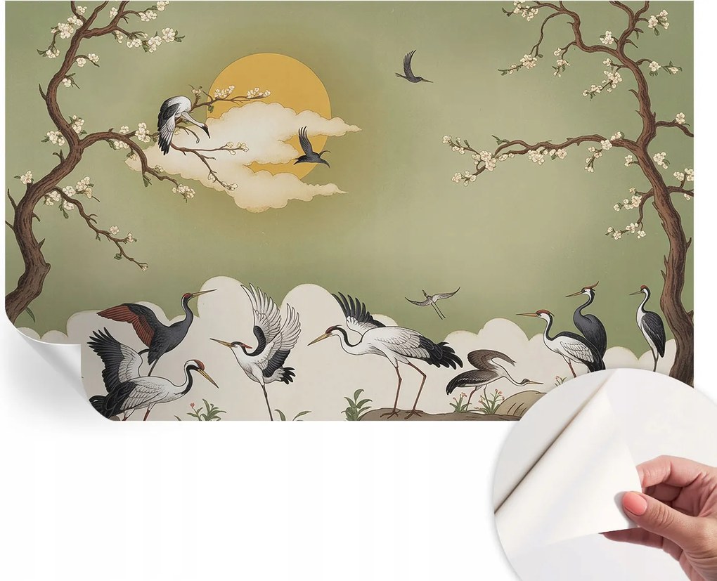 Öntapadós tapéta Divatos 3D fali ragasztóval Elegáns természet 416x254 cm