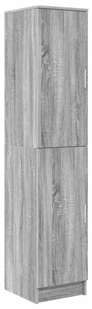 Tárolóval rendelkező íróasztal polcokkal 2 pcs Szürke sonoma