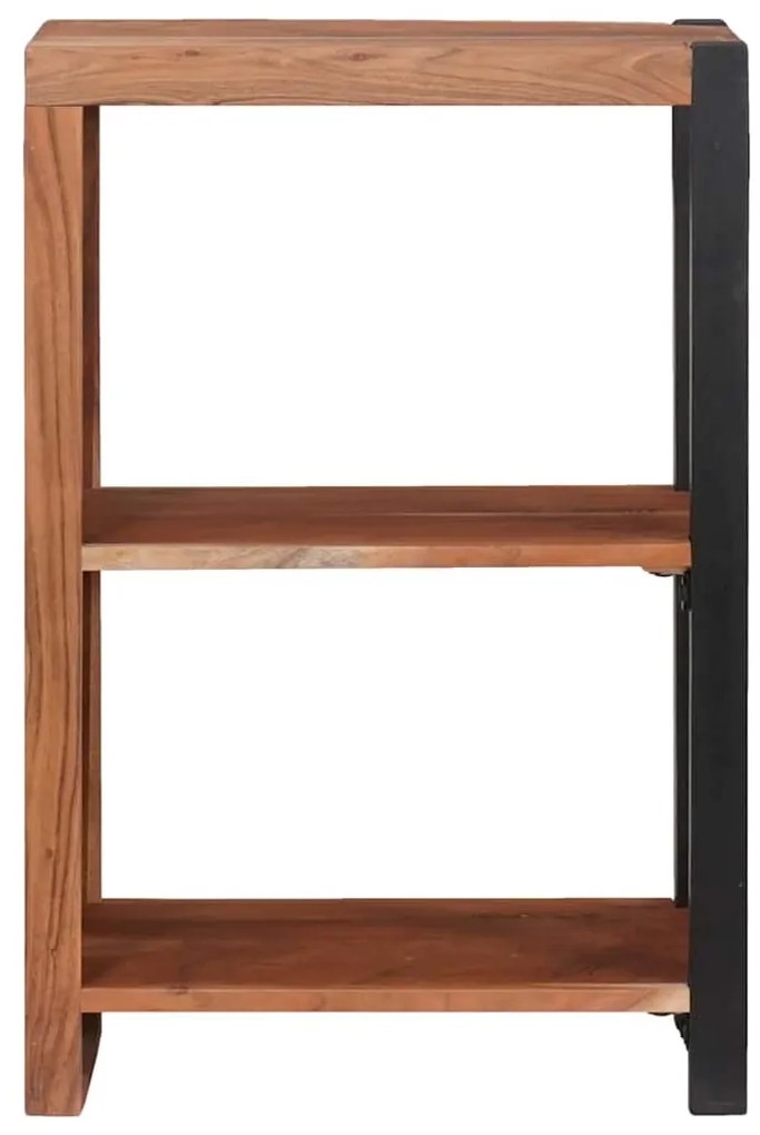 Könyvszekrény Barna, Fekete 50 x 30 x 75 cm Tömör Akácfa