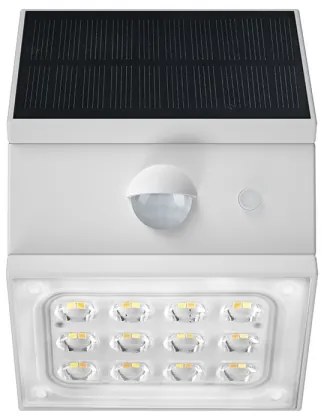 LED fali napelemes lámpa érzékelővel LED/2,5W/3,7V IP65 1200 mAh fehér