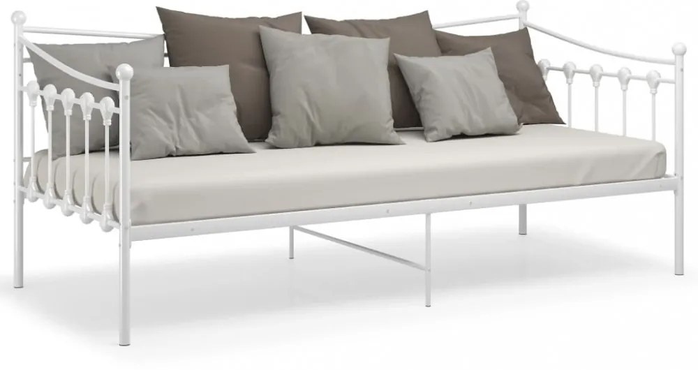 fehér fém kanapéágykeret 90 x 200 cm