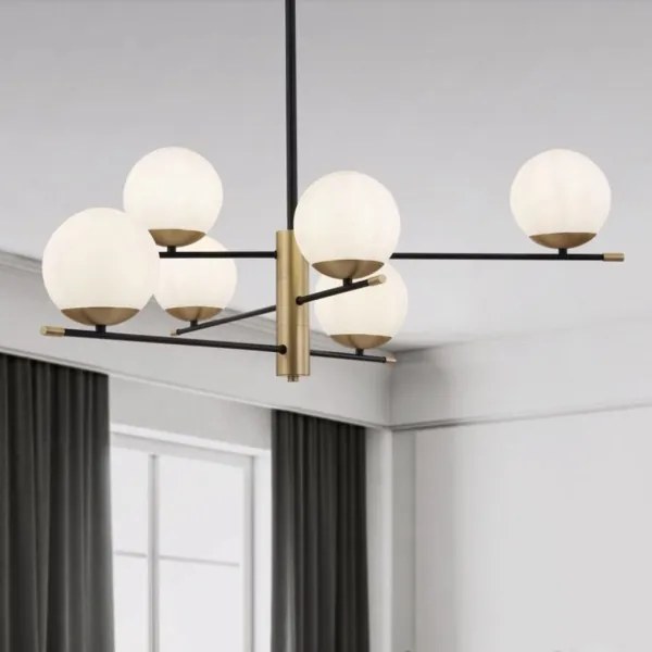 Maytoni MOD048PL-06G - Csillár rúdon NOSTALGIA 6xE14/40W/230V