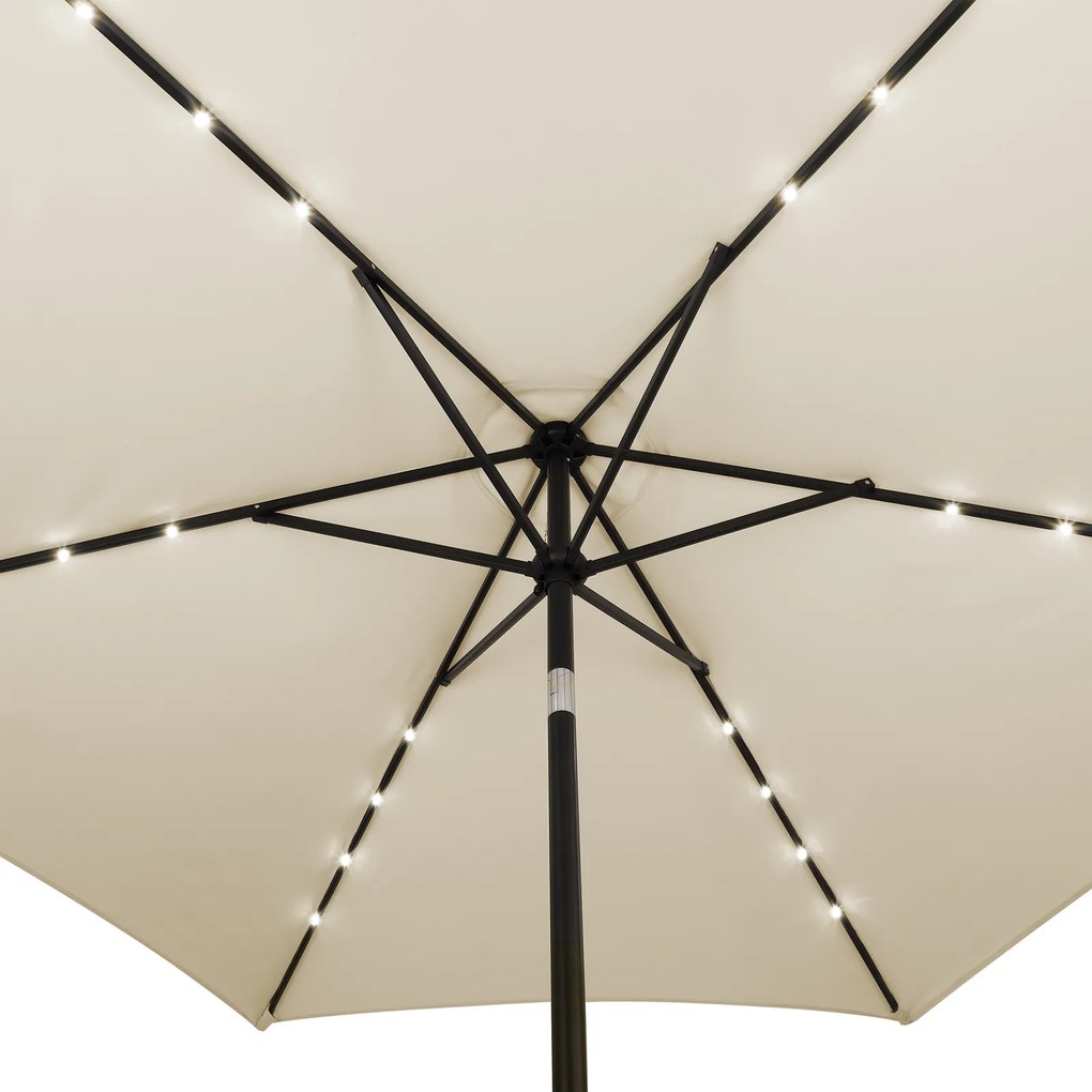 Kingsleeve® LED napernyő Miami Ø270 cm - bézs