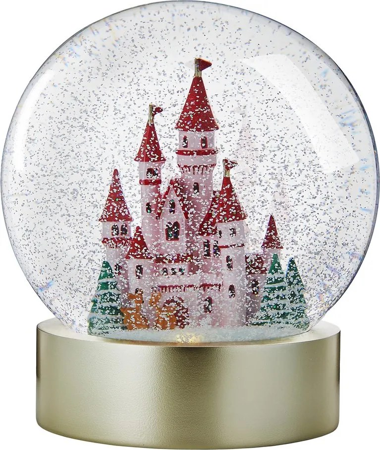 CASTLE óriás világító hógömb 23 cm , kastély