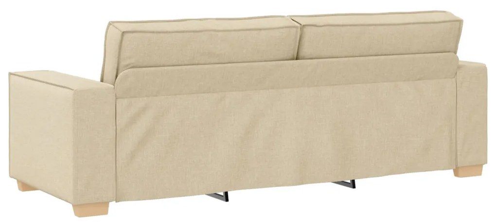 3 személyes kanapé krém színben, 180 cm-es szövet