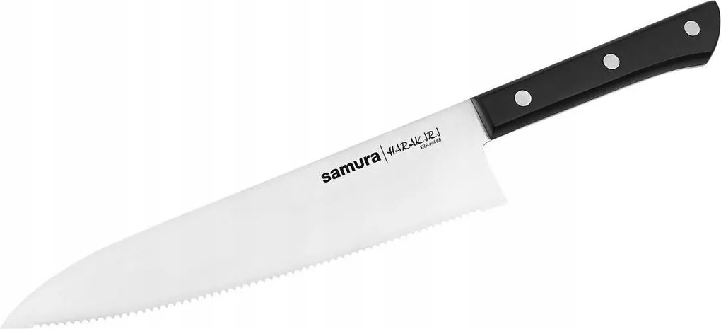 Samura Harakiri Fogazott szakácskés 208mm AUS-8 acél, Abs markolat