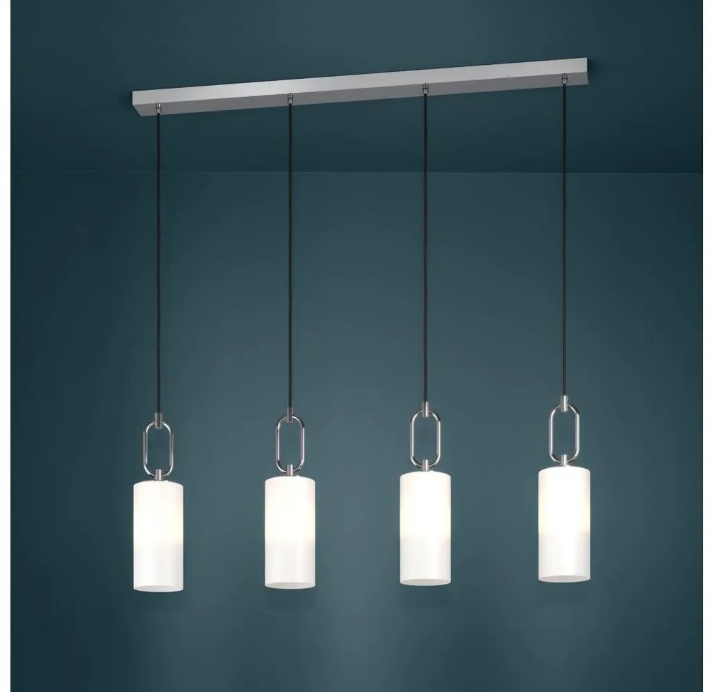 Eglo 390129 - Csillár zsinóron MAJANA 4xE27/40W/230V fényezett króm