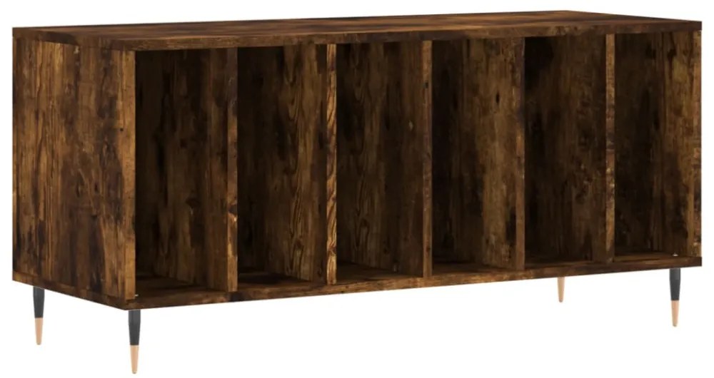 füstös tölgy színű szerelt fa hanglemezszekrény 100x38x48 cm