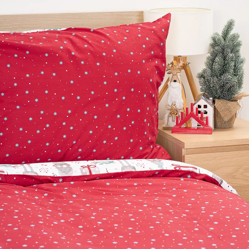 4Home Pamut ágynemű Christmas Elf , 140 x 200 cm, 70 x 90 cm