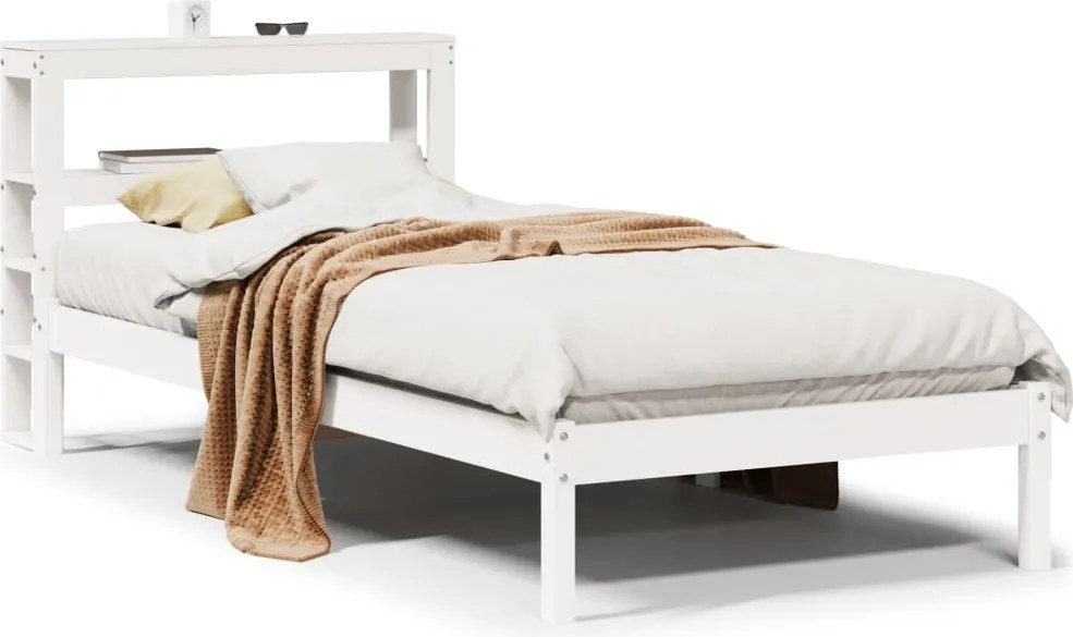 vidaXL fehér tömör fenyőfa ágy matrac nélkül 75 x 190 cm