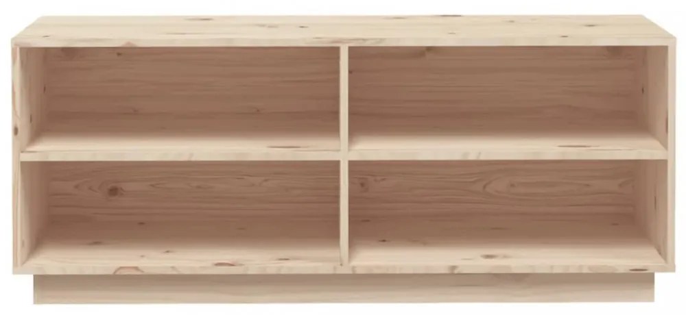 tömör fenyőfa cipőszekrény 110 x 34 x 45 cm