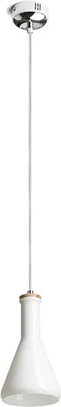 RENDL PULIRE CON závěsná opálové sklo/dřevo/chrom 230V LED E14 6W