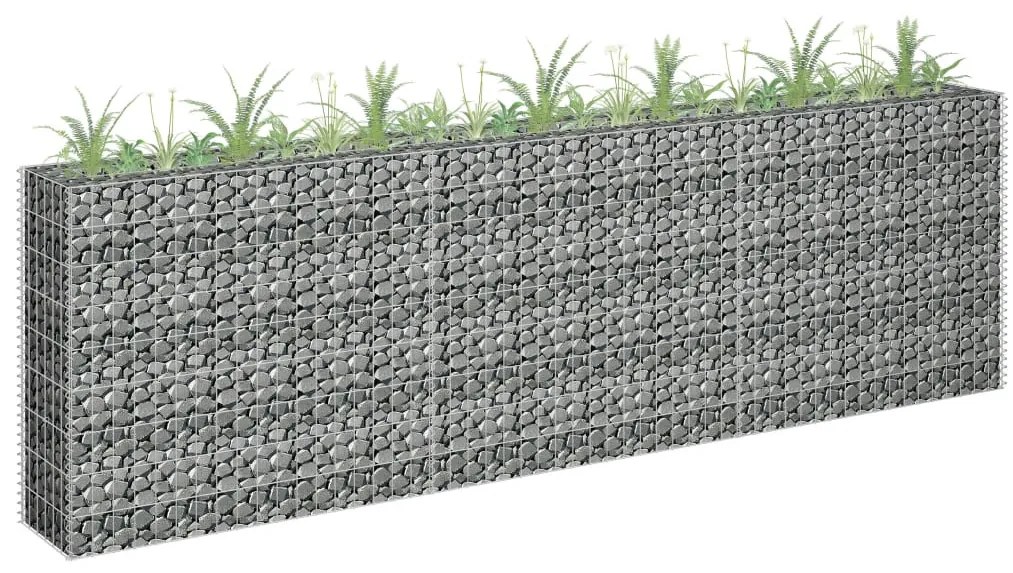 Horganyzott acél gabion magaságyás 270 x 30 x 90 cm