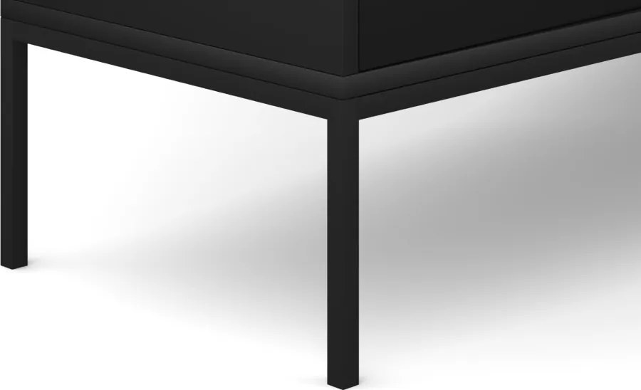 Komód 2 ajtóval és 2 fiókkal fekete színben arany fogantyúkkal – MAGGIORE MA02