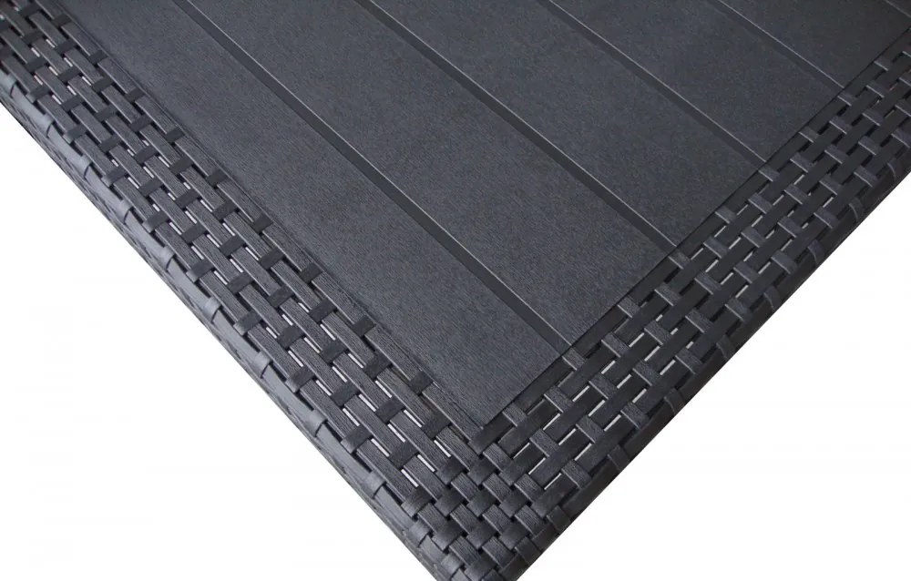 JACK RATAN kerti műanyag asztal antracit színben