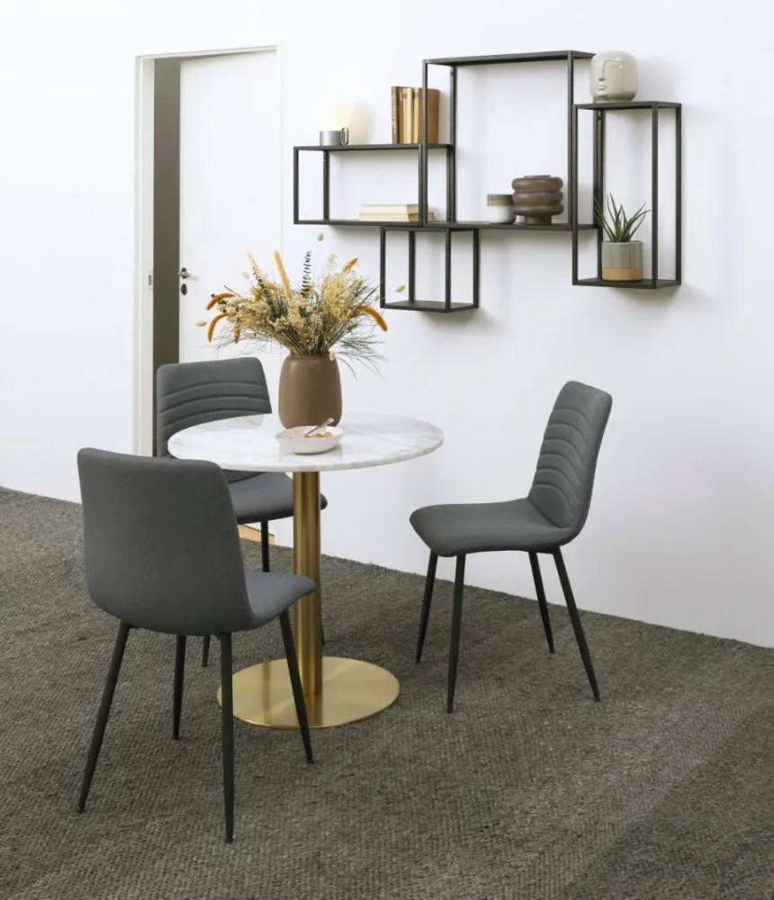 Corby márvány étkezőasztal fehér-arany 80 cm