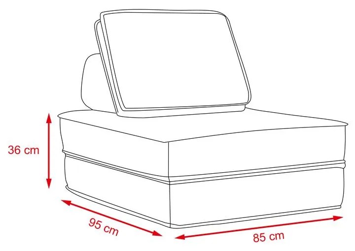 CALMERO kinyitható, multifunkciós kanapé – világosszürke