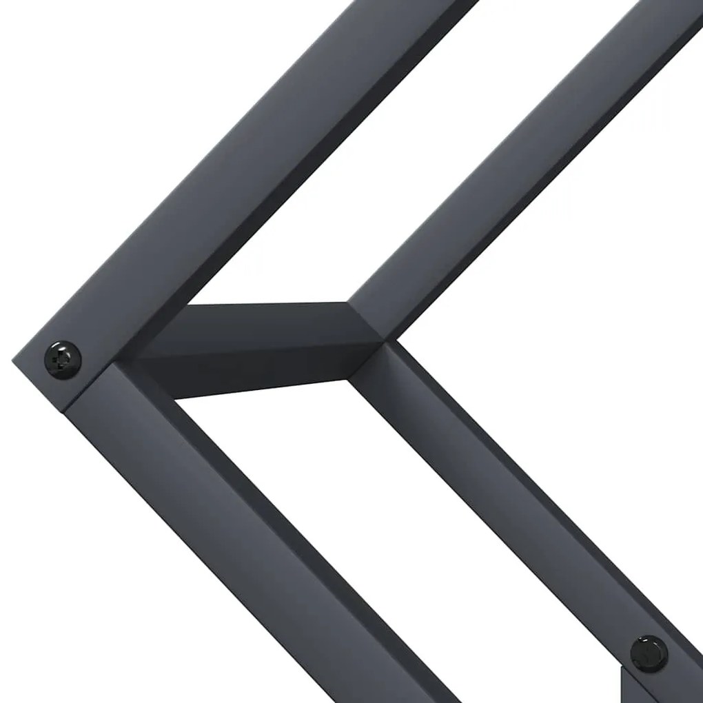antracitszürke hidegen hengerelt acél tűzifatároló 50x25x50 cm