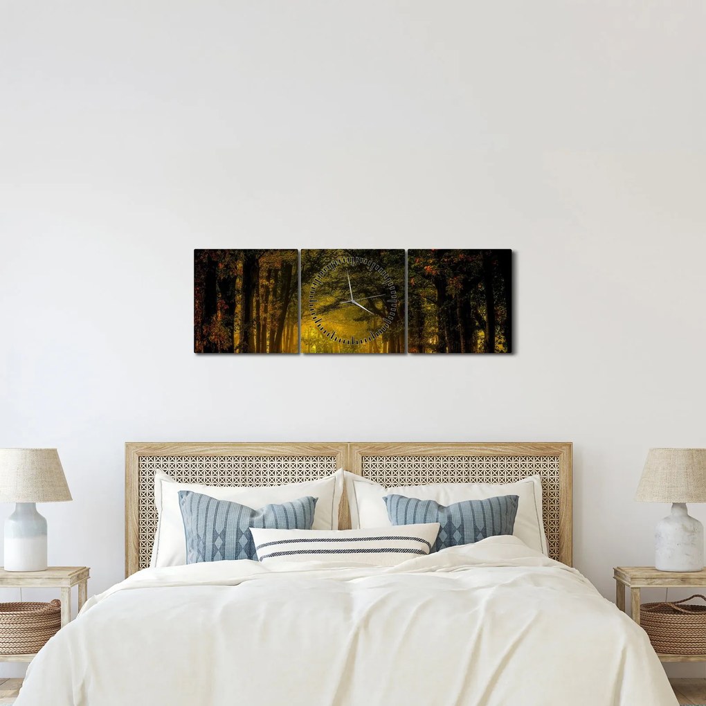 Erdő képe (órával) (90x30 cm)