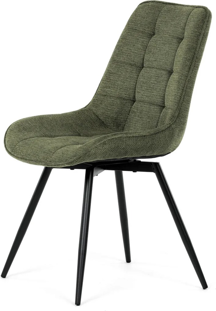 Jídelní židle, zelená, látka, HC-T1130 GRN2