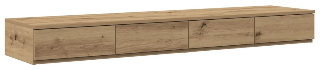 Ágyfiókok fiókkal kézműves tölgy 135 x 36.5 x 16.5 cm Faanyag