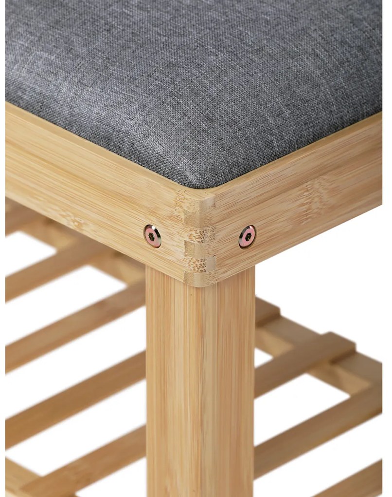 Autronic DR-N1010 GREY2 cipőtartó zsámollyal, 60 x 55 x 29 cm