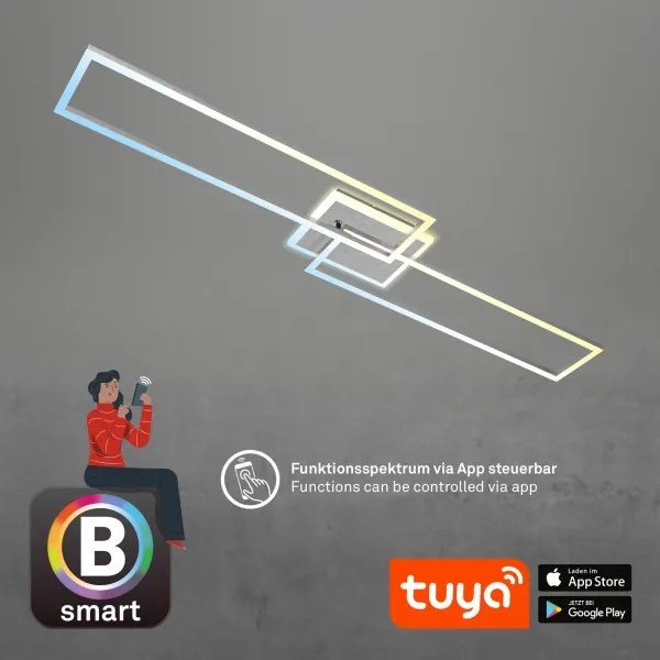 Brilo - LED Dimmelhető felületre szerelhető csillár FRAME 2xLED/20W/230V Wi-Fi Tuya + távirányító
