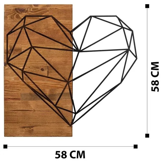 Fa fali dekoráció, Heart