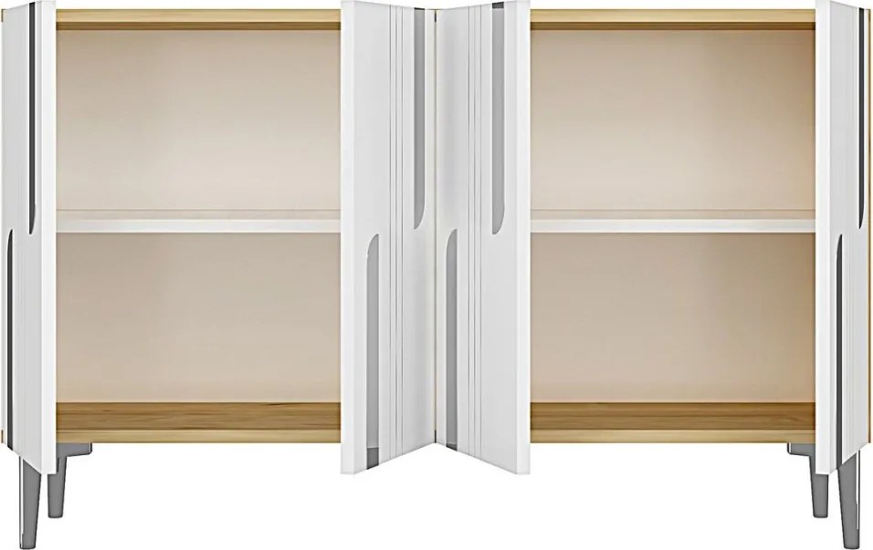 Nota komód, zafír tölgy-fehér, 120 cm – TR555CHM1535