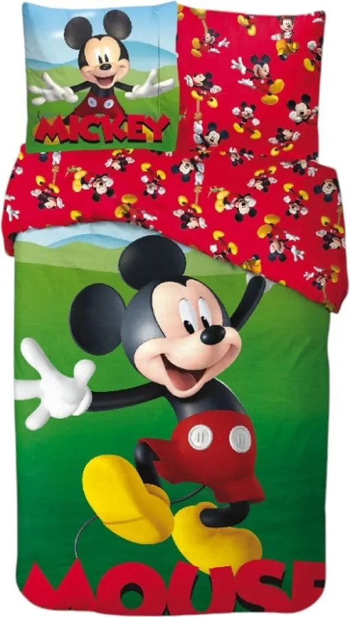 Disney Mickey Garden ágyneműhuzat 140×200cm, 65x65 cm
